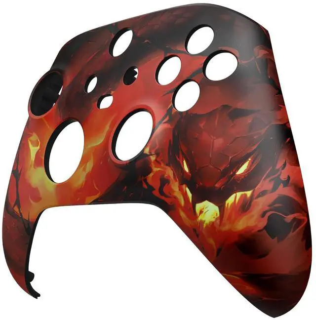 Alt view image 5 of 7 - Custom Shell for Xbox Series X & S Controller - Revitalize Your Game - Purgatory Fire Serpent Replacement Accessories Front Housing Cover for Xbox Core Controller - No Control @