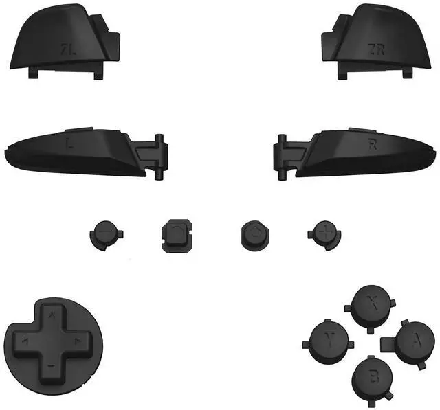 Main image of Black Repair ABXY D-pad ZR ZL L R Keys for Nintendo Switch Pro Controller, DIY Replacement Full Set Buttons with Tools for Nintendo Switch Pro Controller - Controller NOT Included @