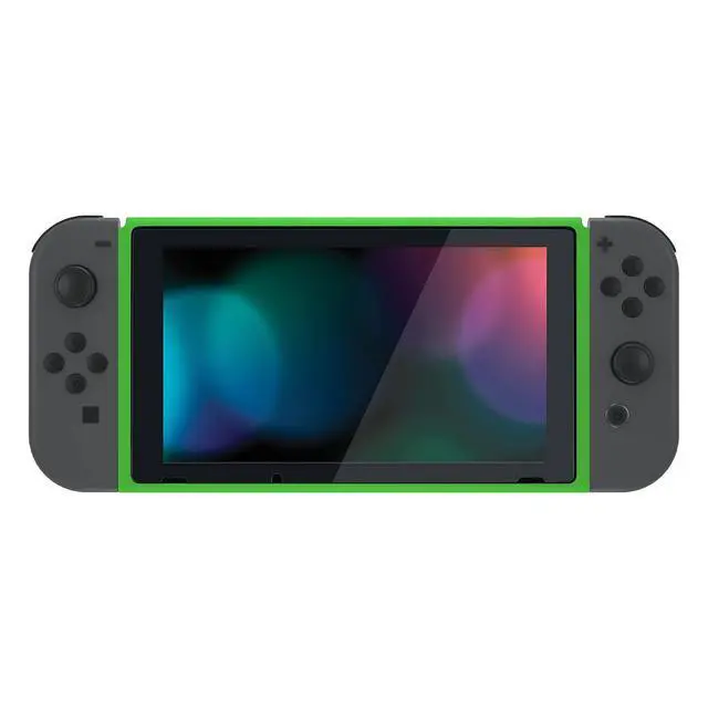 Alt view image 5 of 7 - Green DIY Housing Shell for Nintendo Switch Console, Replacement Faceplate Front Frame for Nintendo Switch Console with Volume Up Down Power Buttons @