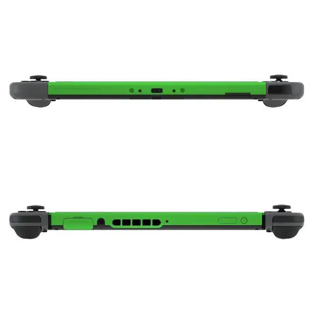 Alt view image 7 of 7 - Green DIY Housing Shell for Nintendo Switch Console, Replacement Faceplate Front Frame for Nintendo Switch Console with Volume Up Down Power Buttons @