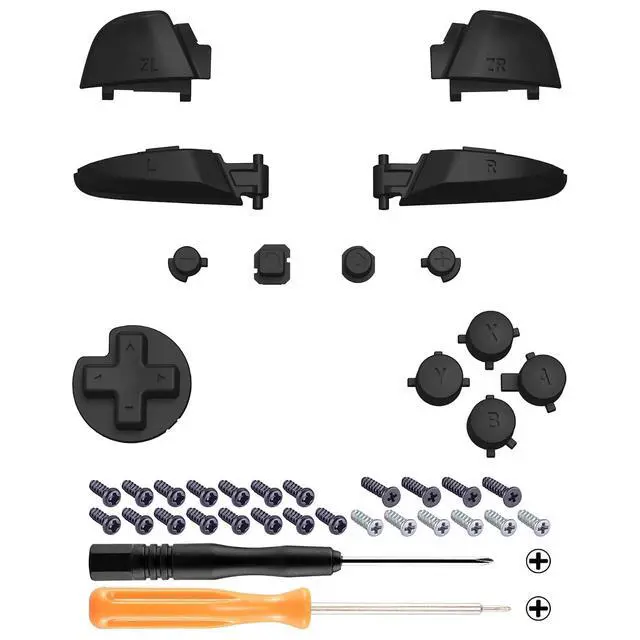 Alt view image 3 of 5 - Black Repair ABXY D-pad ZR ZL L R Keys for Nintendo Switch Pro Controller, DIY Replacement Full Set Buttons with Tools for Nintendo Switch Pro Controller - Controller NOT Included @