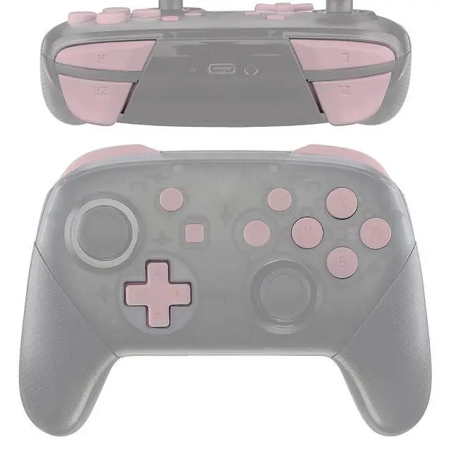 Main image of Cherry Blossoms Pink ABXY D-pad ZR ZL L R Keys for Nintendo Switch Pro Controller, Glossy DIY Replacement Full Set Buttons with Tools for Nintendo Switch Pro - Controller NOT Included @