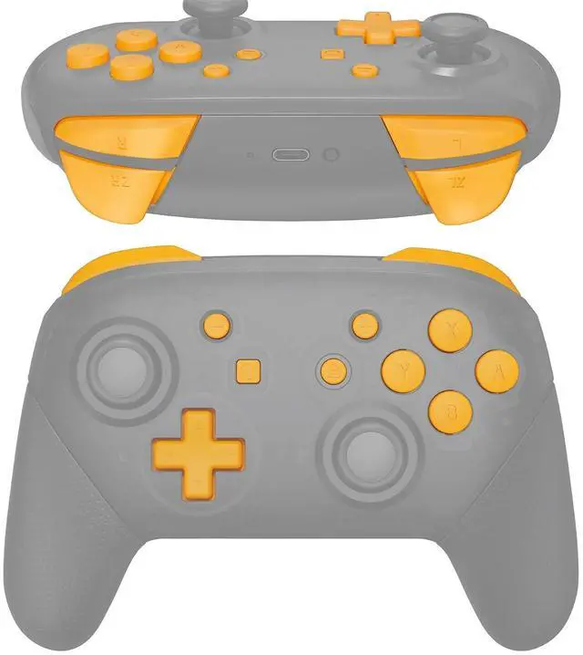 Main image of Caution Yellow Repair ABXY D-pad ZR ZL L R Keys for Nintendo Switch Pro Controller, DIY Replacement Full Set Buttons with Tools for Nintendo Switch Pro Controller - Controller NOT Included @