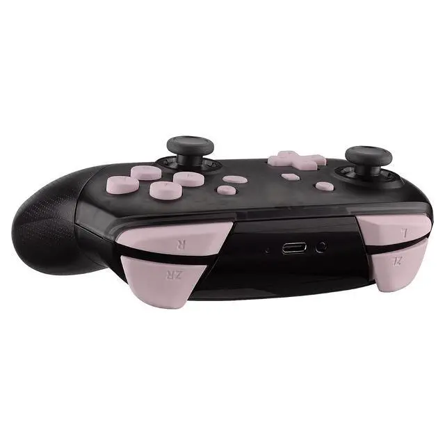 Alt view image 5 of 5 - Cherry Blossoms Pink ABXY D-pad ZR ZL L R Keys for Nintendo Switch Pro Controller, Glossy DIY Replacement Full Set Buttons with Tools for Nintendo Switch Pro - Controller NOT Included @