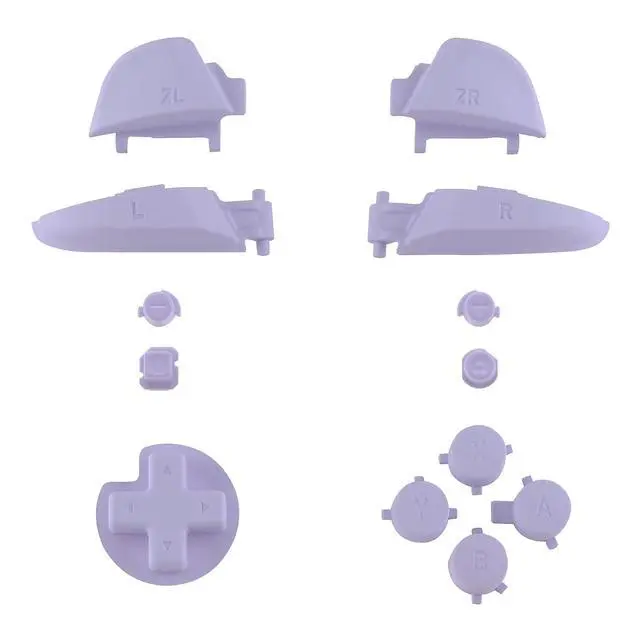 Main image of Light Violet Repair ABXY D-pad ZR ZL L R Keys for Nintendo Switch Pro Controller, Glossy DIY Replacement Full Set Buttons with Tools for Nintendo Switch Pro - Controller NOT Included @