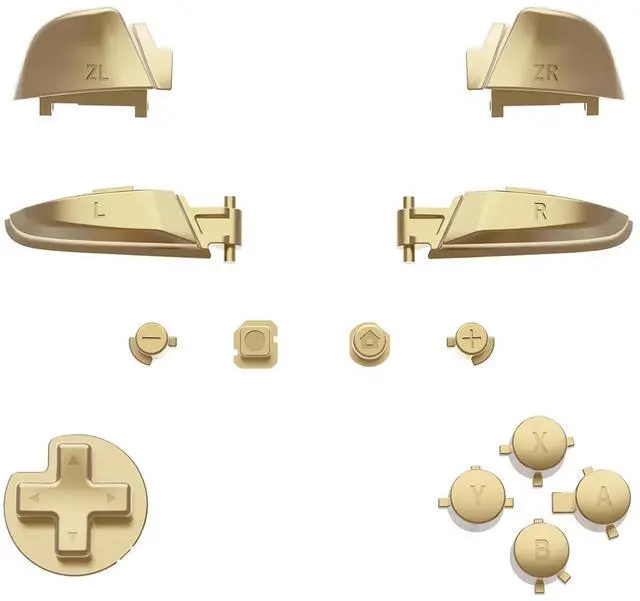 Main image of Metallic Champagne Gold Repair ABXY D-pad ZR ZL L R Keys for Nintendo Switch Pro Controller, DIY Replacement Full Set Buttons for Nintendo Switch Pro Controller - Controller NOT Included @