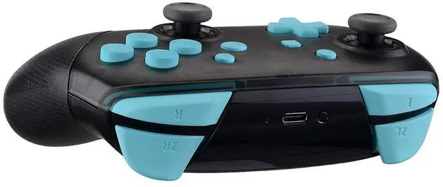 Alt view image 5 of 5 - Heaven Blue Repair ABXY D-pad ZR ZL L R Keys for Nintendo Switch Pro Controller, Glossy DIY Replacement Full Set Buttons with Tools for Nintendo Switch Pro - Controller NOT Included @