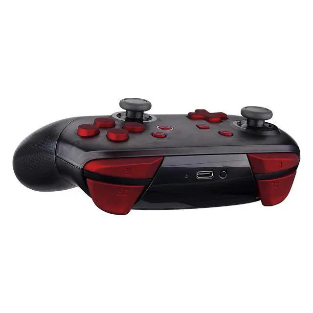 Alt view image 5 of 5 - Red Repair ABXY D-pad ZR ZL L R Keys for Nintendo Switch Pro Controller, Glossy DIY Replacement Full Set Buttons with Tools for Nintendo Switch Pro - Controller NOT Included @