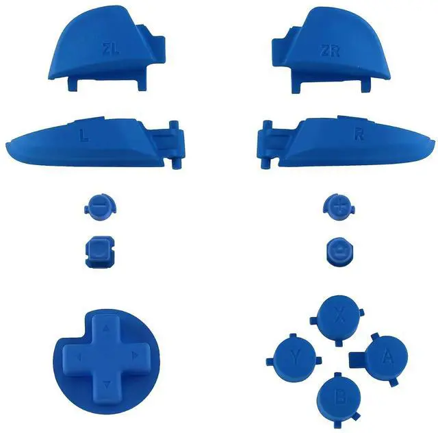 Main image of Blue Repair ABXY D-pad ZR ZL L R Keys for Nintendo Switch Pro Controller, Glossy DIY Replacement Full Set Buttons with Tools for Nintendo Switch Pro - Controller NOT Included @