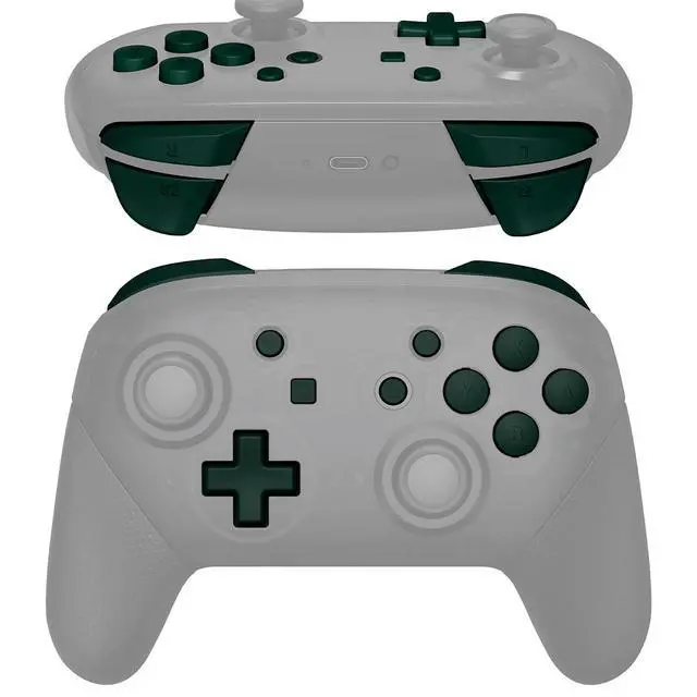 Alt view image 2 of 5 - Racing Green Repair ABXY D-pad ZR ZL L R Keys for Nintendo Switch Pro Controller, DIY Replacement Full Set Buttons with Tools for Nintendo Switch Pro Controller - Controller NOT Included @