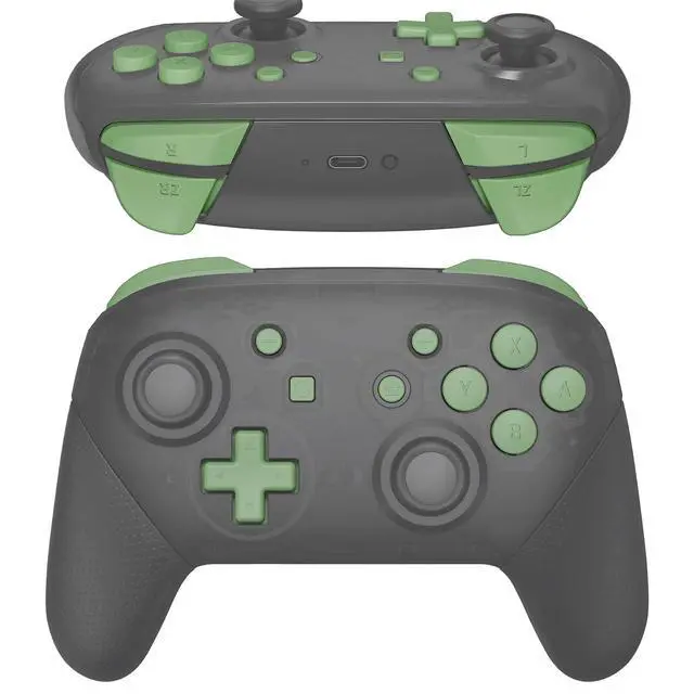Alt view image 2 of 5 - Matcha Green Repair ABXY D-pad ZR ZL L R Keys for Nintendo Switch Pro Controller, DIY Replacement Full Set Buttons with Tools for Nintendo Switch Pro Controller - Controller NOT Included @