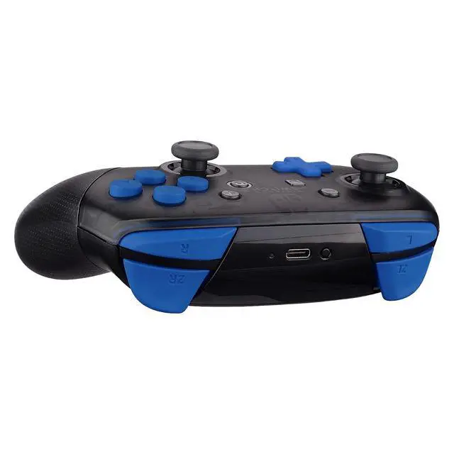 Alt view image 5 of 5 - Blue Repair ABXY D-pad ZR ZL L R Keys for Nintendo Switch Pro Controller, Glossy DIY Replacement Full Set Buttons with Tools for Nintendo Switch Pro - Controller NOT Included @