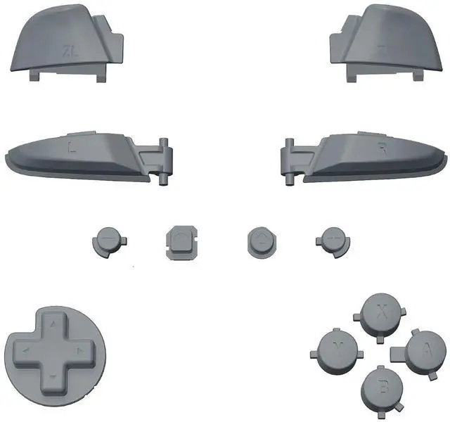 Main image of New Hope Gray Repair ABXY D-pad ZR ZL L R Keys for Nintendo Switch Pro Controller, DIY Replacement Full Set Buttons with Tools for Nintendo Switch Pro Controller - Controller NOT Included @