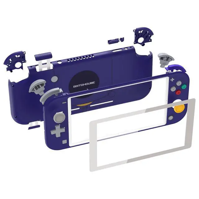 Alt view image 2 of 7 - DIY Replacement Shell for Nintendo Switch Lite, The Classic SwitchCube Style NSL Handheld Controller Housing w/Screen Protector, Custom Case Cover for Nintendo Switch Lite @