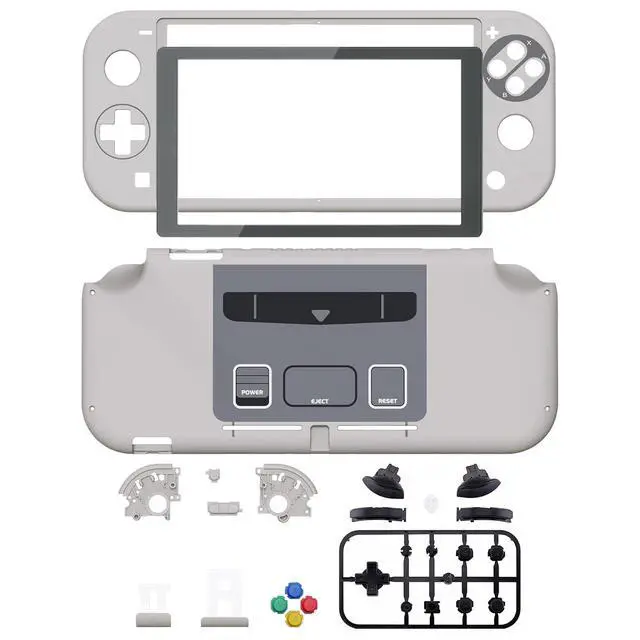 Alt view image 2 of 7 - SFC SNES Classic EU Style DIY Replacement Shell for Nintendo Switch Lite, NSL Handheld Controller Housing with Screen Protector, Custom Case Cover for Nintendo Switch Lite @