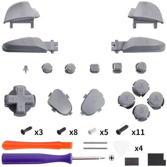 Alt view image 2 of 7 - DIY Replacement Full Set Buttons for Nintendo Switch 2 Pro Controller, Custom ABXY Dpad + - Home Capture Power L R ZR ZL Triggers Sync GL GR Buttons for Switch 2 Pro - New Hope Gray @