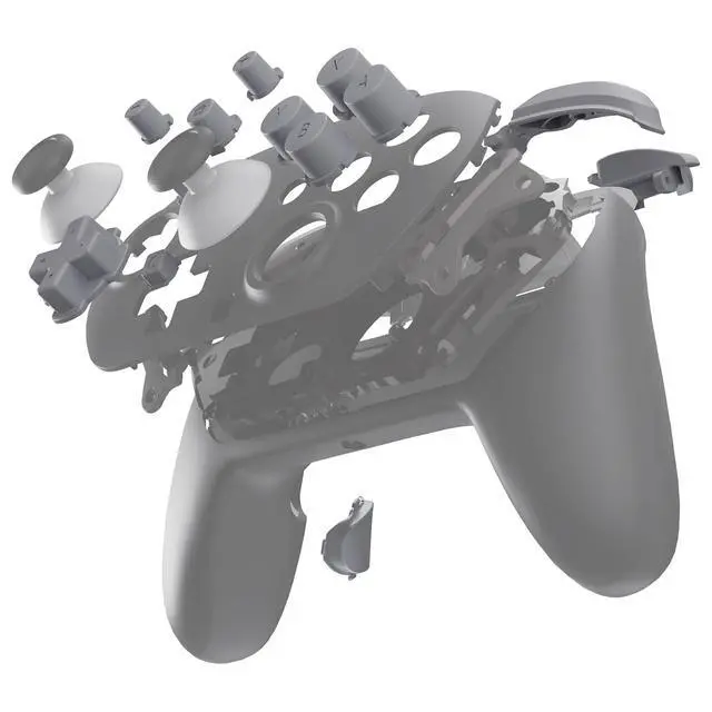 Alt view image 3 of 7 - DIY Replacement Full Set Buttons for Nintendo Switch 2 Pro Controller, Custom ABXY Dpad + - Home Capture Power L R ZR ZL Triggers Sync GL GR Buttons for Switch 2 Pro - New Hope Gray @