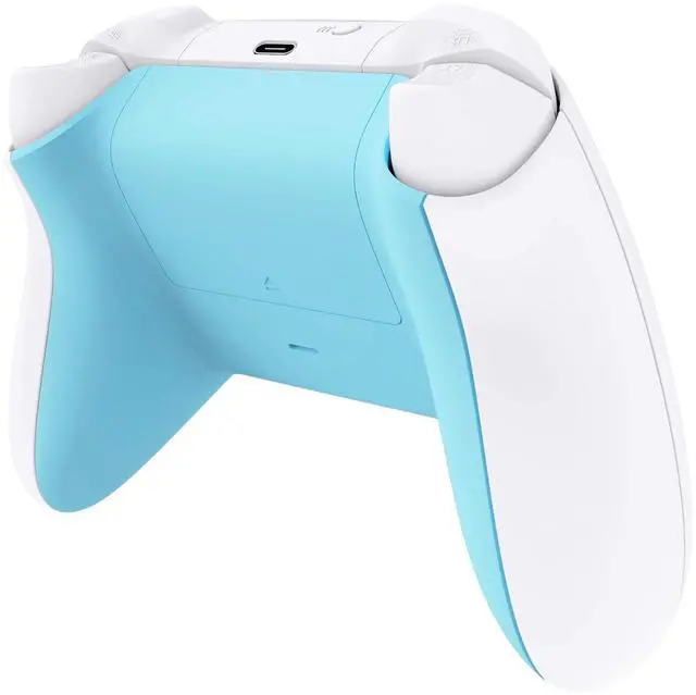Alt view image 6 of 7 - Custom Back Cover Shell for Xbox Core Wireless Controller, Heaven Blue Replacement Controller Battery Cover & Bottom Shell for Xbox Series X & S Controller @