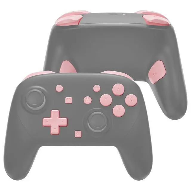 Alt view image 4 of 7 - DIY Replacement Full Set Buttons for Nintendo Switch 2 Pro Controller, Puffy Pink Custom ABXY Dpad + - Home Capture Power L R ZR ZL Triggers Sync GL GR Buttons for Switch 2 Pro Controller @