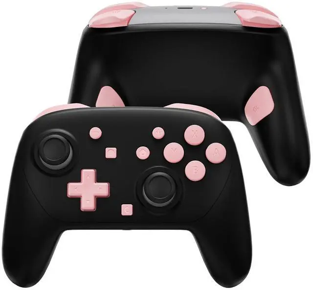 Main image of DIY Replacement Full Set Buttons for Nintendo Switch 2 Pro Controller, Puffy Pink Custom ABXY Dpad + - Home Capture Power L R ZR ZL Triggers Sync GL GR Buttons for Switch 2 Pro Controller @