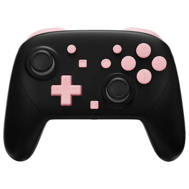 Alt view image 7 of 7 - DIY Replacement Full Set Buttons for Nintendo Switch 2 Pro Controller, Puffy Pink Custom ABXY Dpad + - Home Capture Power L R ZR ZL Triggers Sync GL GR Buttons for Switch 2 Pro Controller @
