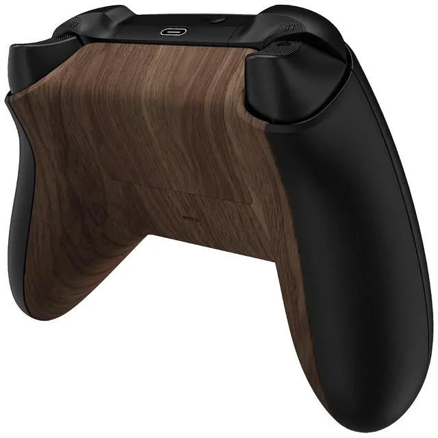 Alt view image 6 of 7 - Custom Back Cover Shell for Xbox Series X/S Controller, Wood Grain Replacement Battery Cover & Bottom Shell for Xbox Core Wireless Controller @