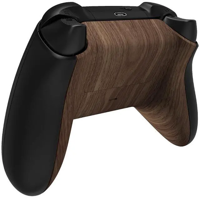 Alt view image 5 of 7 - Custom Back Cover Shell for Xbox Series X/S Controller, Wood Grain Replacement Battery Cover & Bottom Shell for Xbox Core Wireless Controller @