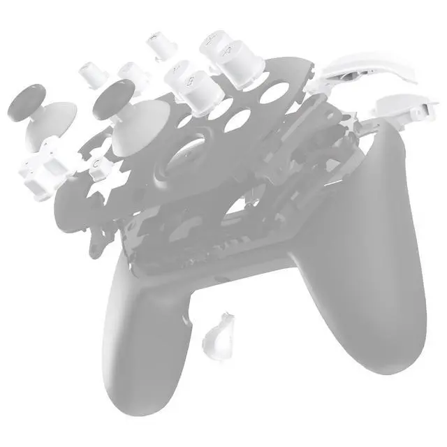 Alt view image 3 of 7 - DIY Replacement Full Set Buttons for Nintendo Switch 2 Pro Controller, Custom ABXY Dpad + - Home Capture Power L R ZR ZL Triggers Sync GL GR Buttons for Switch 2 Pro Controller - White @
