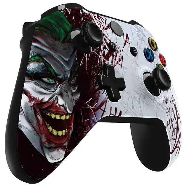 Alt view image 4 of 7 - Clown Hahaha Patterned Front Housing Shell Case for Xbox One S/X Controller, Soft Touch Faceplate Cover Replacement Kit for Xbox One S/X Controller (Model 1708) - Controller NOT Included @