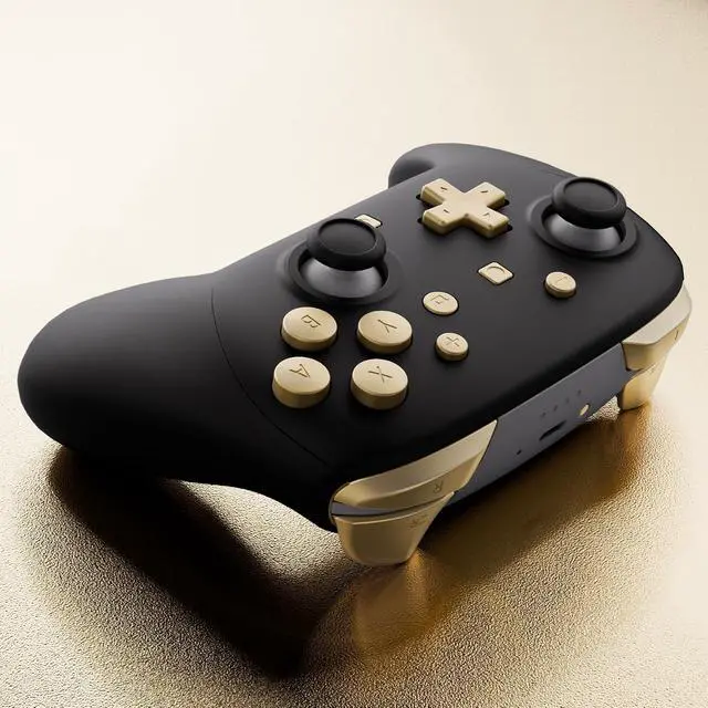 Alt view image 6 of 7 - DIY Replacement Full Set Buttons for Nintendo Switch 2 Pro Controller, Custom ABXY Dpad + - Home Capture Power L R ZR ZL Triggers Sync GL GR Buttons for Switch 2 Pro - Champagne Gold @