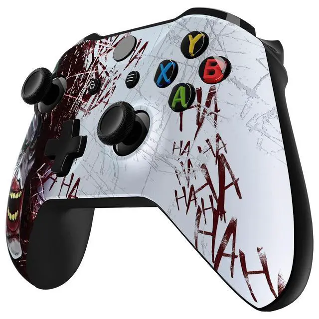 Alt view image 5 of 7 - Clown Hahaha Patterned Front Housing Shell Case for Xbox One S/X Controller, Soft Touch Faceplate Cover Replacement Kit for Xbox One S/X Controller (Model 1708) - Controller NOT Included @