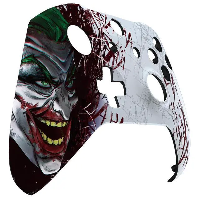 Alt view image 7 of 7 - Clown Hahaha Patterned Front Housing Shell Case for Xbox One S/X Controller, Soft Touch Faceplate Cover Replacement Kit for Xbox One S/X Controller (Model 1708) - Controller NOT Included @