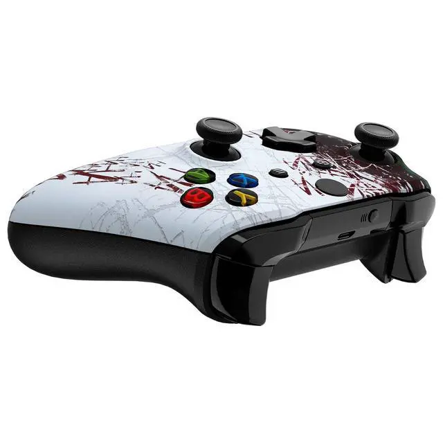 Alt view image 6 of 7 - Clown Hahaha Patterned Front Housing Shell Case for Xbox One S/X Controller, Soft Touch Faceplate Cover Replacement Kit for Xbox One S/X Controller (Model 1708) - Controller NOT Included @