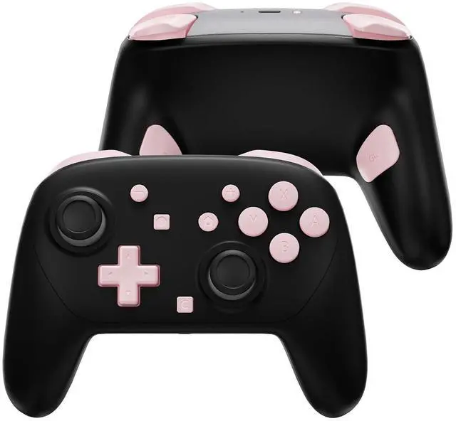Main image of DIY Replacement Full Set Buttons for Nintendo Switch 2 Pro Controller, Custom ABXY Dpad + - Home Capture Power L R ZR ZL Triggers Sync GL GR Buttons for Switch 2 Pro - Cherry Blossoms Pink @