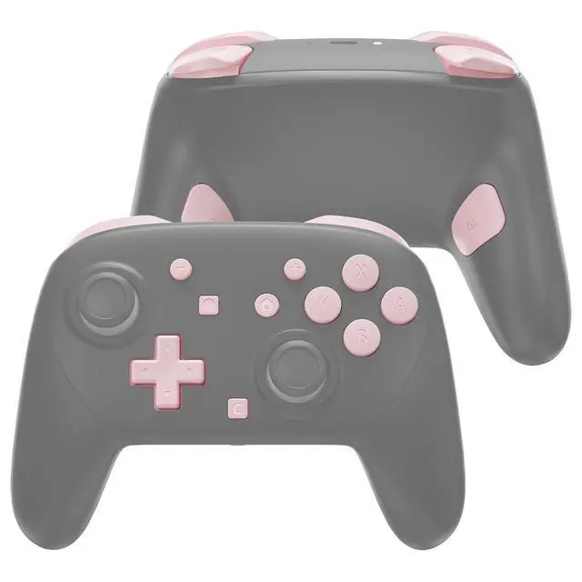 Alt view image 4 of 7 - DIY Replacement Full Set Buttons for Nintendo Switch 2 Pro Controller, Custom ABXY Dpad + - Home Capture Power L R ZR ZL Triggers Sync GL GR Buttons for Switch 2 Pro - Cherry Blossoms Pink @