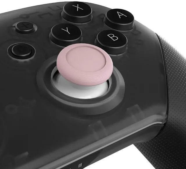 Alt view image 2 of 7 - Cherry Blossoms Pink & White Dual-Color Replacement 3D Joystick Thumbsticks, Analog Thumb Sticks with Cross Screwdriver for Nintendo Switch Pro Controller @