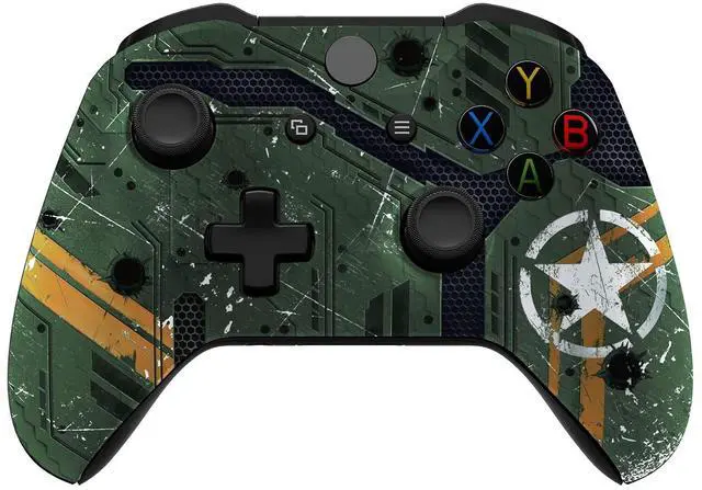 Main image of Army Mecha Patterned Front Housing Shell Case for Xbox One S/X Controller, Soft Touch Faceplate Cover Replacement Kit for Xbox One S/X (Model 1708) - Controller NOT Included @
