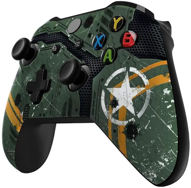 Alt view image 4 of 7 - Army Mecha Patterned Front Housing Shell Case for Xbox One S/X Controller, Soft Touch Faceplate Cover Replacement Kit for Xbox One S/X (Model 1708) - Controller NOT Included @