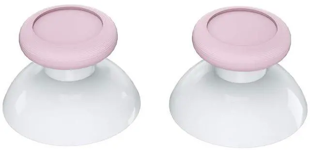 Alt view image 5 of 7 - Cherry Blossoms Pink & White Dual-Color Replacement 3D Joystick Thumbsticks, Analog Thumb Sticks with Cross Screwdriver for Nintendo Switch Pro Controller @