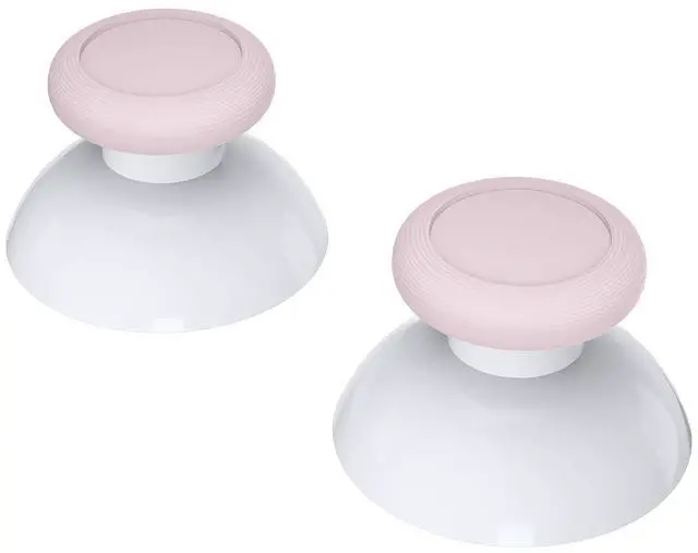Alt view image 7 of 7 - Cherry Blossoms Pink & White Dual-Color Replacement 3D Joystick Thumbsticks, Analog Thumb Sticks with Cross Screwdriver for Nintendo Switch Pro Controller @