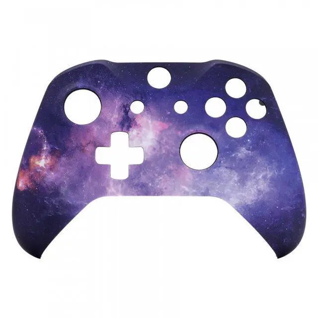Alt view image 7 of 7 - Nebula Galaxy Pattened Soft Touch Front Housing Shell Faceplate Cover for Xbox One S & Xbox One X Controller Model 1708 - Controller NOT Included @