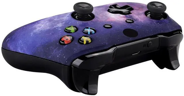 Alt view image 6 of 7 - Nebula Galaxy Pattened Soft Touch Front Housing Shell Faceplate Cover for Xbox One S & Xbox One X Controller Model 1708 - Controller NOT Included @