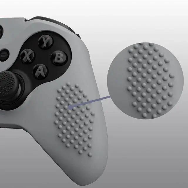 Alt view image 3 of 7 - PlayVital New Hope Gray Soft Anti-Slip Silicone Cover Skins for Xbox One Elite Controller Series 2, Custom Protective Case for Xbox Elite Series 2 Core Controller with Thumb Grips @