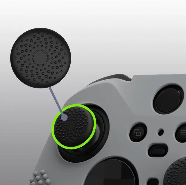 Alt view image 4 of 7 - PlayVital New Hope Gray Soft Anti-Slip Silicone Cover Skins for Xbox One Elite Controller Series 2, Custom Protective Case for Xbox Elite Series 2 Core Controller with Thumb Grips @