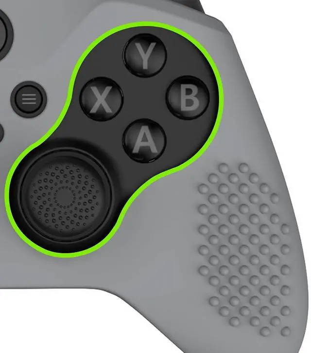 Alt view image 5 of 7 - PlayVital New Hope Gray Soft Anti-Slip Silicone Cover Skins for Xbox One Elite Controller Series 2, Custom Protective Case for Xbox Elite Series 2 Core Controller with Thumb Grips @