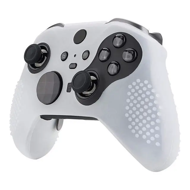Alt view image 6 of 7 - PlayVital Semi-Transparent Clear Soft Anti-Slip Silicone Cover Skins, Controller Protective Case for New Xbox One Elite Series 2, Xbox Elite 2 Core with Thumb Grips Analog Caps @