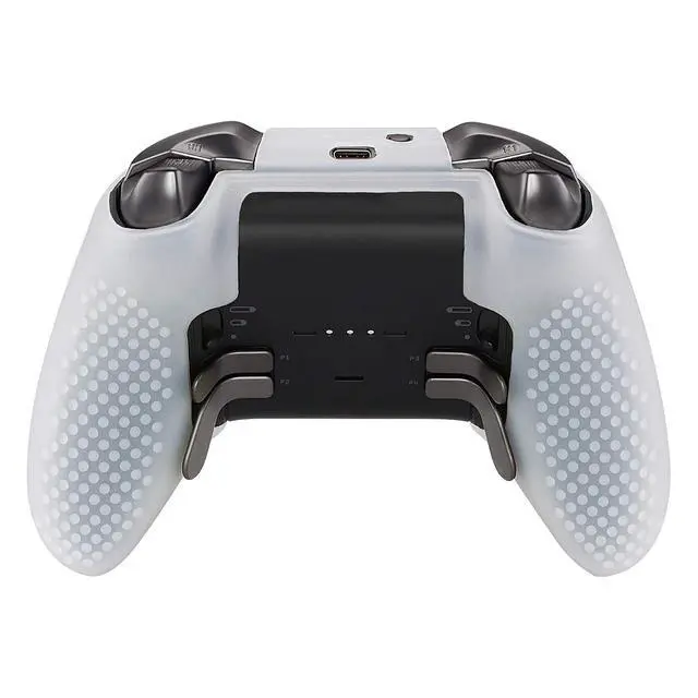 Alt view image 7 of 7 - PlayVital Semi-Transparent Clear Soft Anti-Slip Silicone Cover Skins, Controller Protective Case for New Xbox One Elite Series 2, Xbox Elite 2 Core with Thumb Grips Analog Caps @