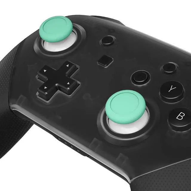 Alt view image 3 of 7 - Mint Green & White Dual-color Replacement 3D Joystick Thumbsticks, Analog Thumb Sticks with Cross Screwdriver for Nintendo Switch Pro Controller @