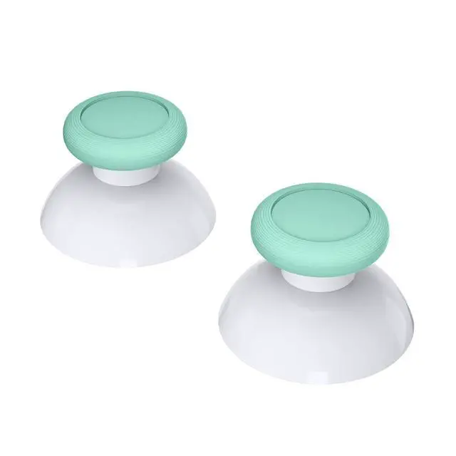 Alt view image 7 of 7 - Mint Green & White Dual-color Replacement 3D Joystick Thumbsticks, Analog Thumb Sticks with Cross Screwdriver for Nintendo Switch Pro Controller @