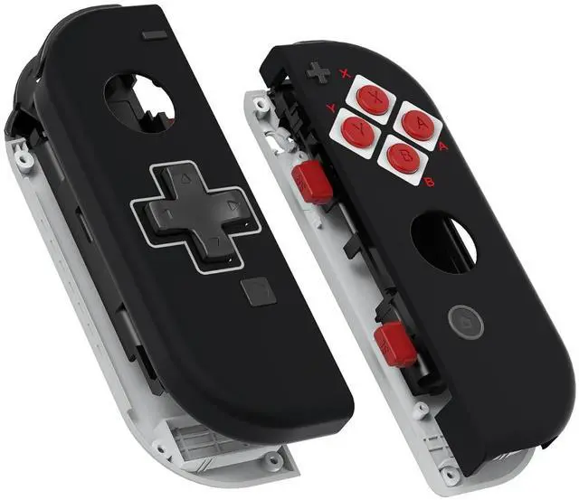 Main image of Classics NES Style Soft Touch Joycon Handheld Controller Housing (D-Pad Version) Full Buttons, Replacement Shell Case for Nintendo Switch & Switch Oled Joy-Con Console Shell NOT Included @